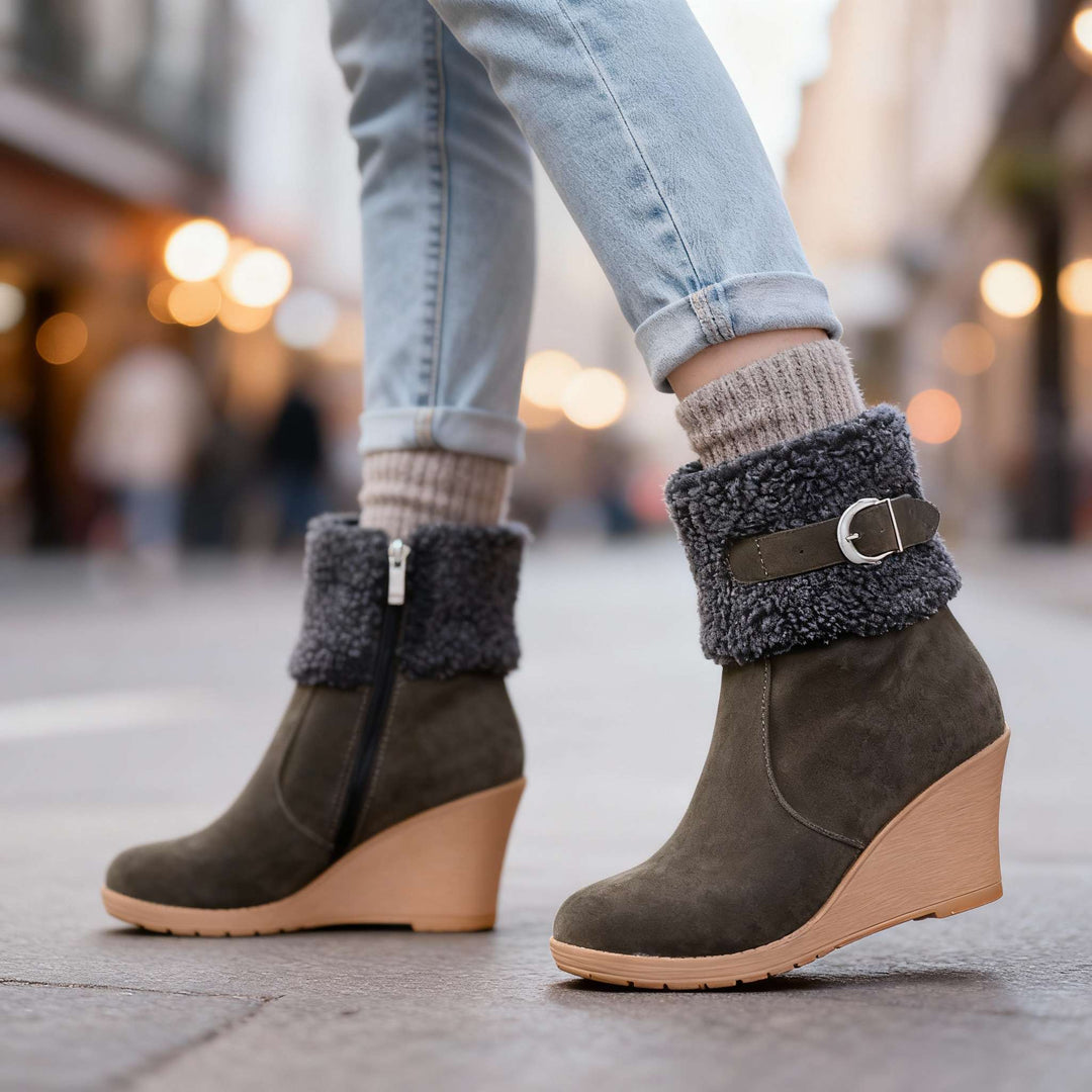Jane Winter Wedge Boots