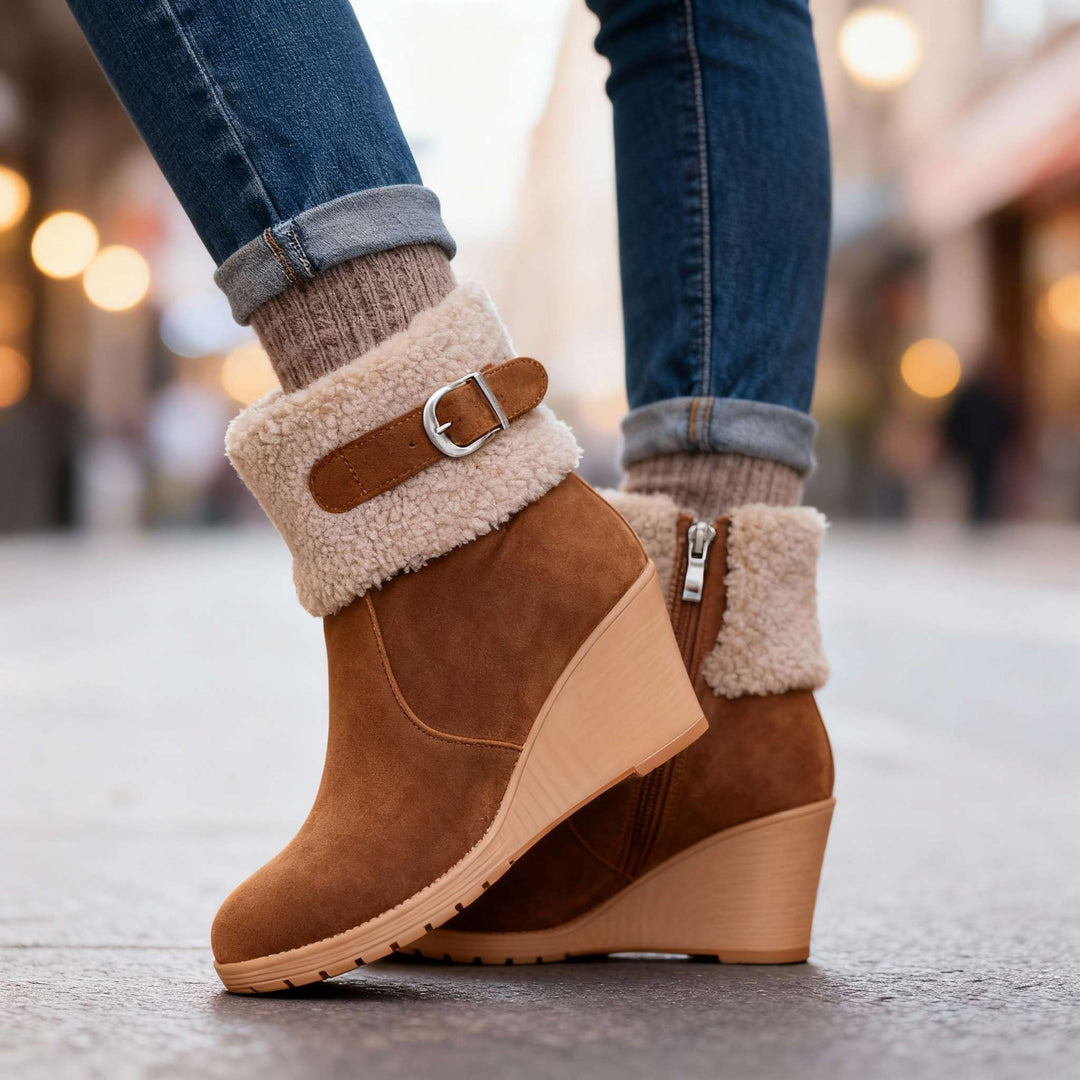 Jane Winter Wedge Boots
