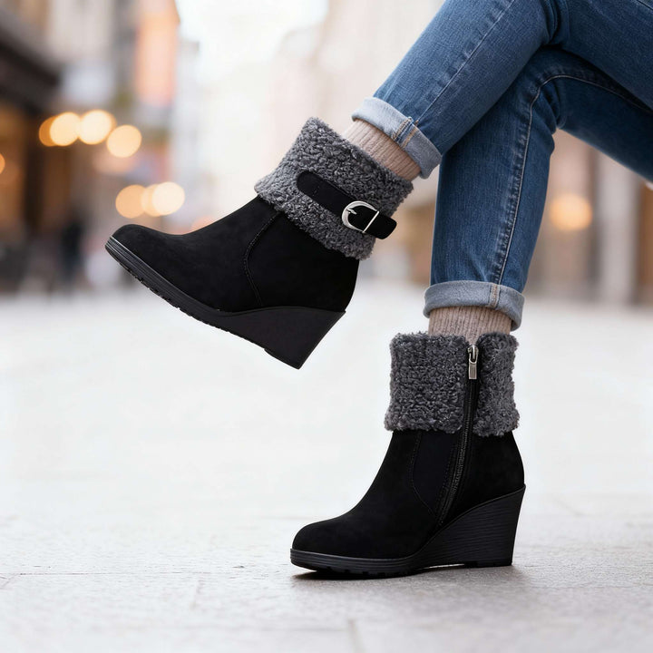 Jane Winter Wedge Boots
