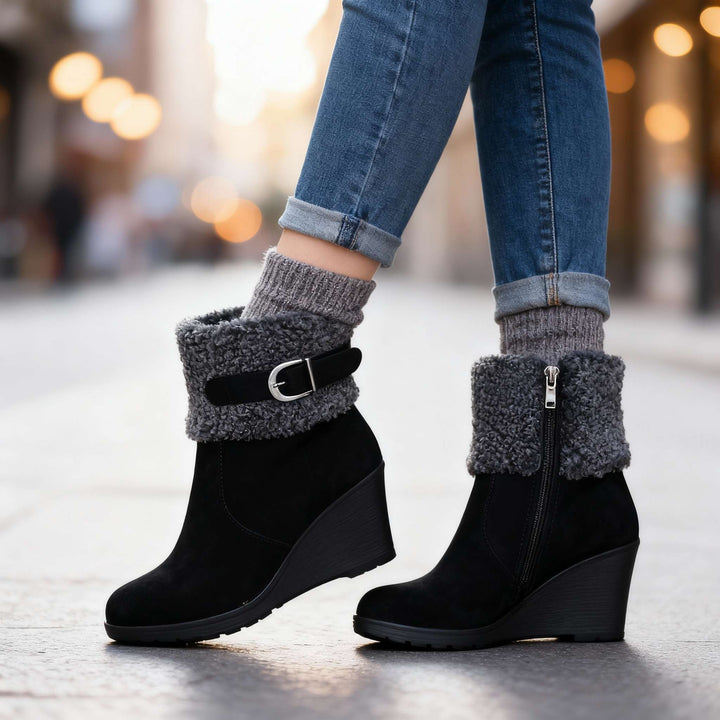 Jane Winter Wedge Boots