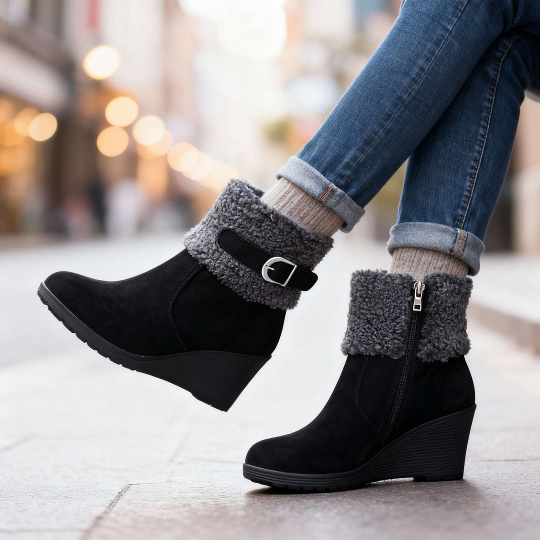 Jane Winter Wedge Boots