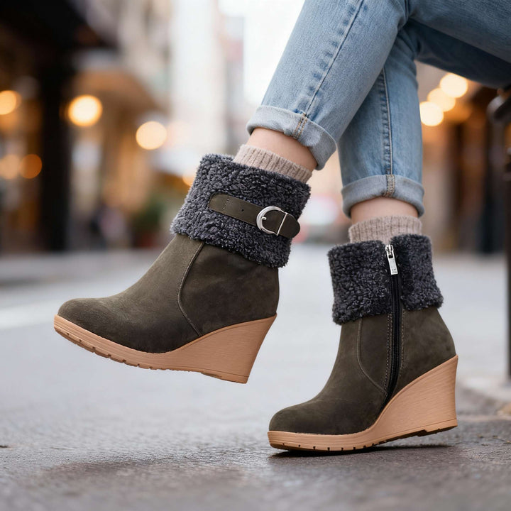 Jane Winter Wedge Boots
