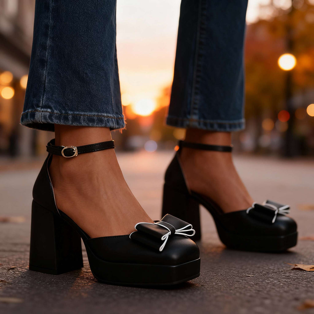 Veronica Bow Tie Heels