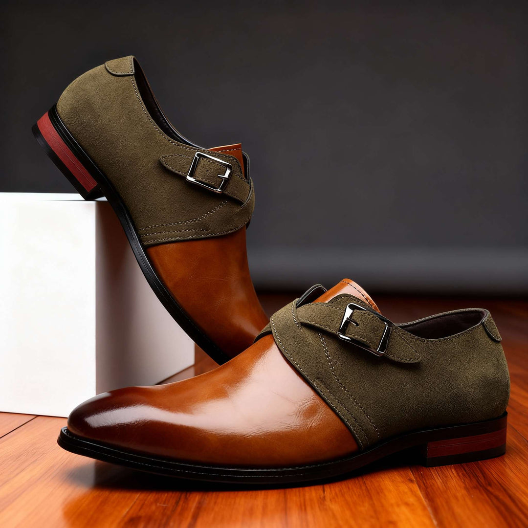 George Williams Suede Monk Straps