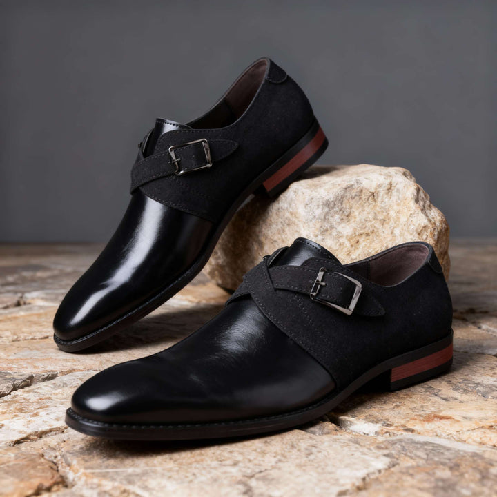 George Williams Suede Monk Straps