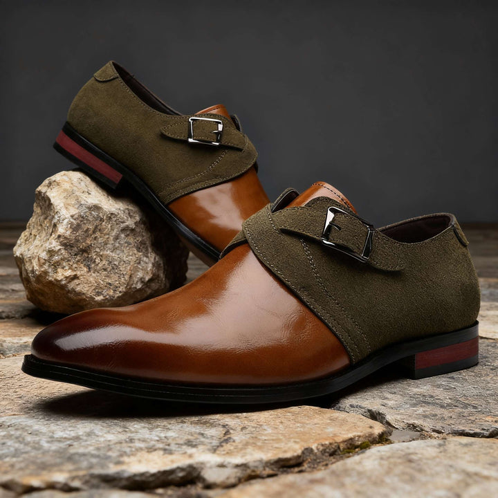 George Williams Suede Monk Straps