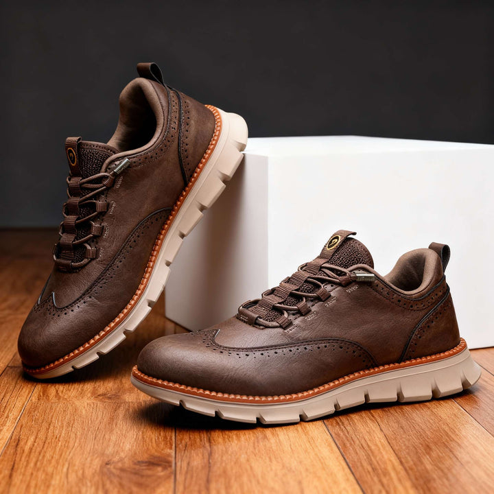 Brandon Brogue Leather Sneakers