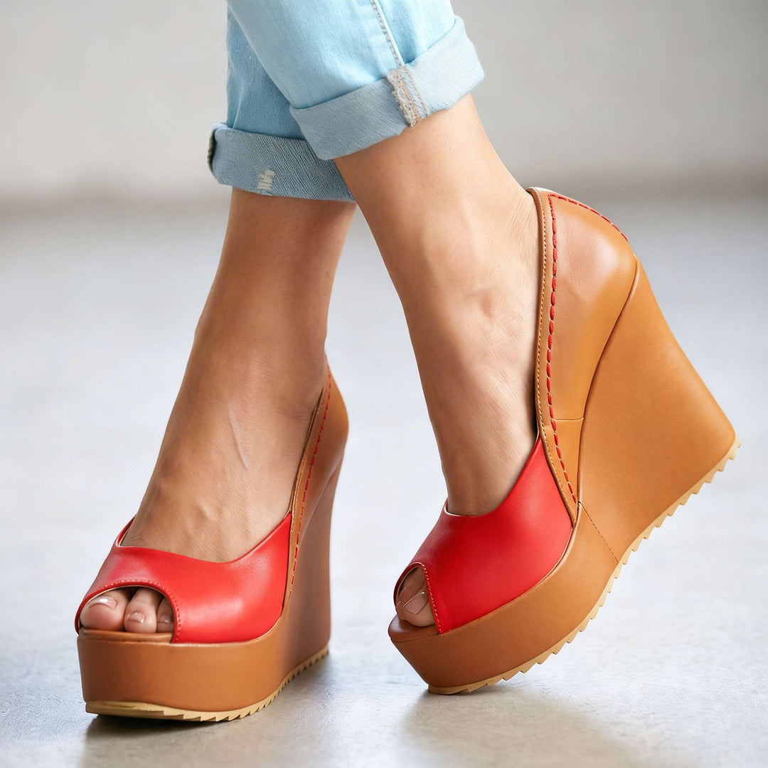 Lola Taylor Open Toe Wedges