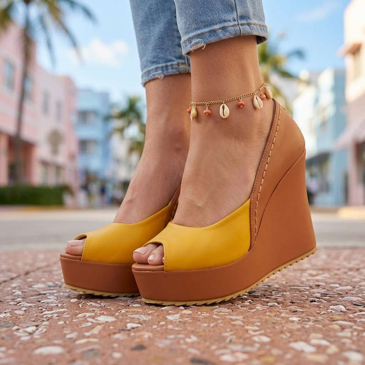 Lola Taylor Open Toe Wedges