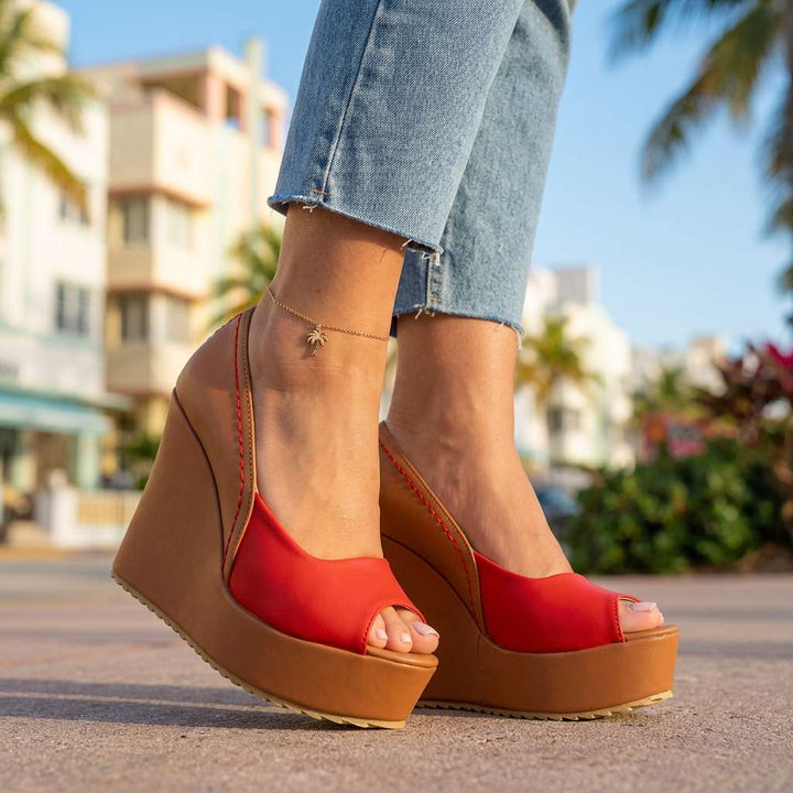 Lola Taylor Open Toe Wedges