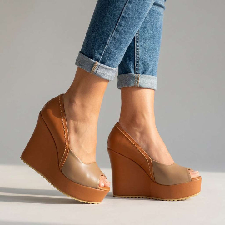 Lola Taylor Open Toe Wedges