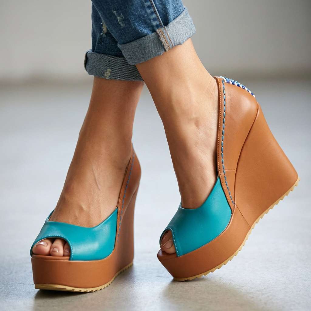 Lola Taylor Open Toe Wedges