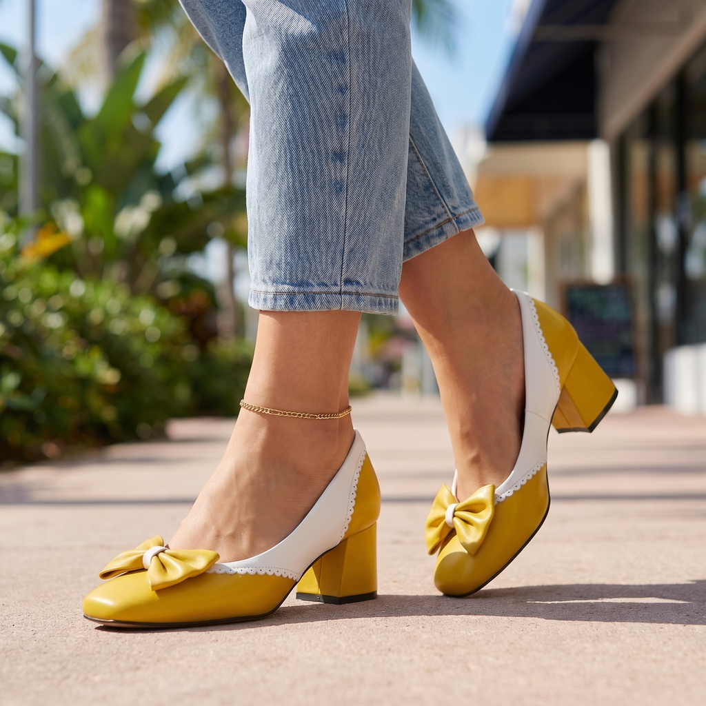 Aria Block Heel Mary Janes