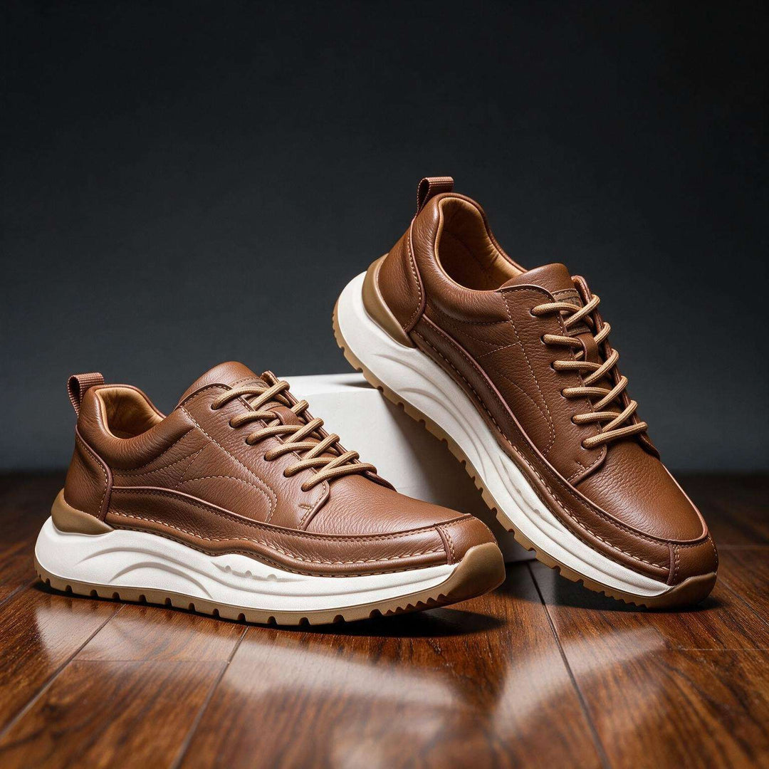 Michael Davidson Leather Sneakers