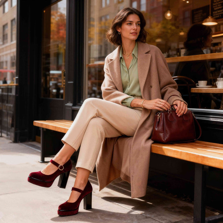 Jasmine Velvet Block heels