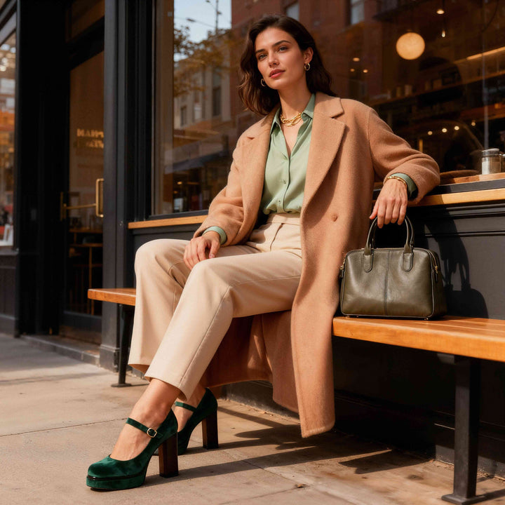 Jasmine Velvet Block heels