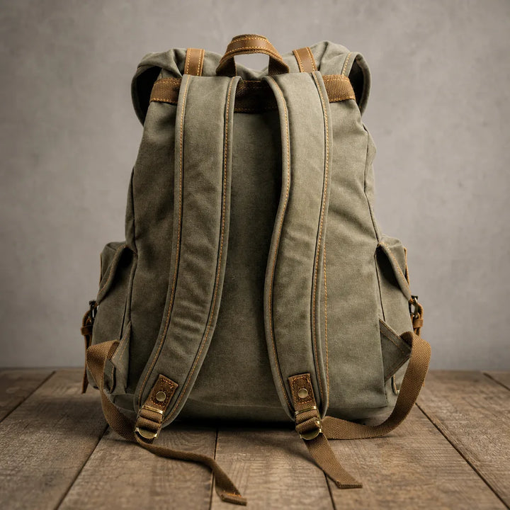 Men's Gray Nora Large Canvas Backpack