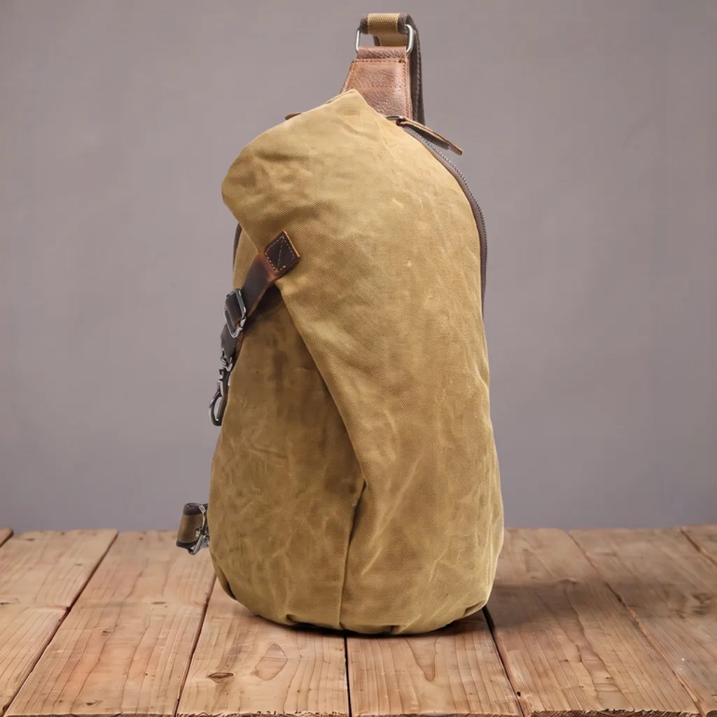 Paxton Canvas Sling Backpack - Color:Beige