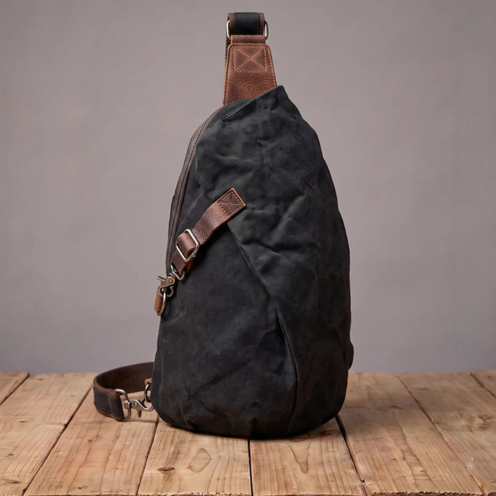Paxton Canvas Sling Backpack - Color:Black