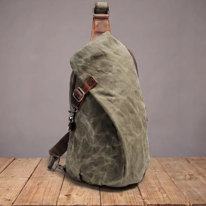 Paxton Canvas Sling Backpack - Color:Green