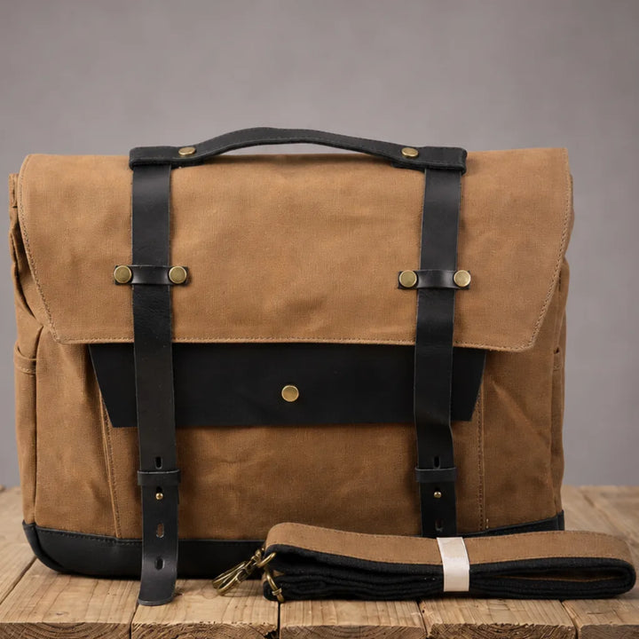 Underwood Canvas Motorcycle Bag - Color:Khaki